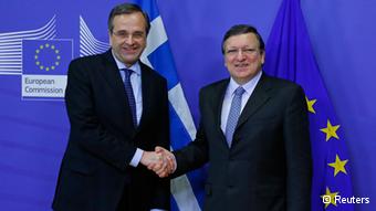 Антонис Самарас и Жозе Мануэл Баррозу в Брюсселе Антонис Самарас и Жозе Мануэл Баррозу в Брюсселе