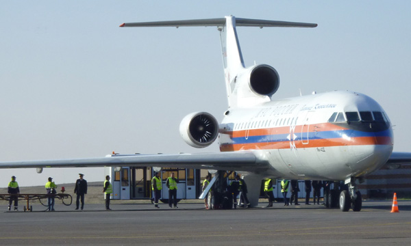 Самолет МЧС с пострадавшими в ДТП в Бельгии прибыл в Волгоград. Фото: ИТАР-ТАСС