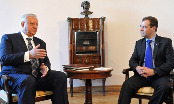 Председатель Правительства Дмитрий Медведев встретился с Премьер-министром Белоруссии Михаилом Мясниковичем. Фото с сайта Правительства РФ