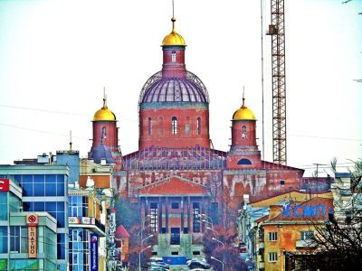 Строящийся собор. Фото: Виктор Шамаев, Каспаров.Ru Строящийся собор. Фото: Виктор Шамаев, Каспаров.Ru