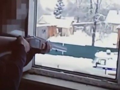 Школьник обстреливает машину полиции, пос. Красные Струги, 14.11.16. Фото: скриншот видео inforesist.org Школьник обстреливает машину полиции, пос. Красные Струги, 14.11.16. Фото: скриншот видео inforesist.org