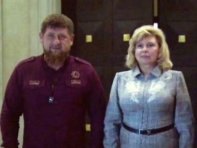 Татьяна Москалькова и Рамзан Кадыров. Фрагмент фото: Crimerussia.com Татьяна Москалькова и Рамзан Кадыров. Фрагмент фото: Crimerussia.com