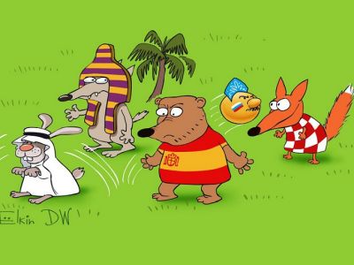 Хорватская Лиса и Колобок в кокошнике. Карикатура С.Елкина: dw.com Хорватская Лиса и Колобок в кокошнике. Карикатура С.Елкина: dw.com