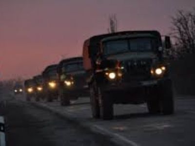 Военная колонна. Фото: ФедералПресс Военная колонна. Фото: ФедералПресс