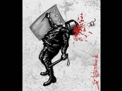 Росгвардейцы, от пластикового стаканчика пострадавшие. Рис. А.Петренко: petrenko.uk Росгвардейцы, от пластикового стаканчика пострадавшие. Рис. А.Петренко: petrenko.uk