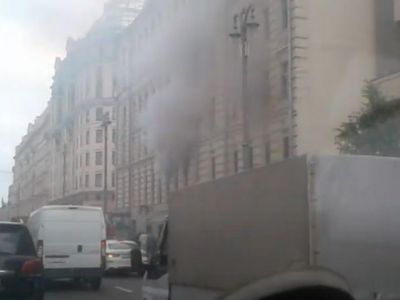 Пожар на Тверской. Фото: youtube.com / Александр Стаметов Пожар на Тверской. Фото: youtube.com / Александр Стаметов