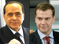 Медведев и Берлускони обсуждают новую финансовую архитектуру мира