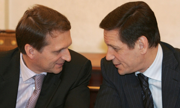 Cпикер Госдумы Сергей Нарышкин и первый вице-спикер Госдумы Александр Жуков. Фото: ИТАР-ТАСС