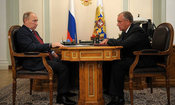 Встреча Президента РФ Владимира Путина с исполняющим обязанности губернатора Новгородской области Сергеем Митиным. Фото пресс-службы Президента России