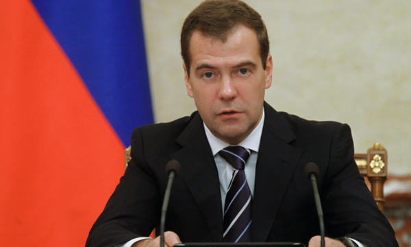 Премьер-министр РФ Дмитрий Медведев проводит заседание кабинета министров РФ в Доме правительства РФ. Фото: РИА Новости