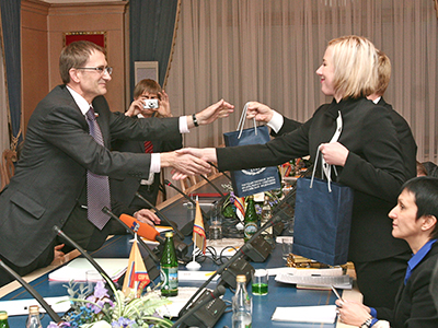 Николай Левичев и Ютта Урпилайнен