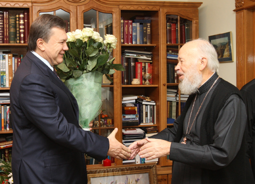 Виктор Янукович встретился с Блаженнейшим Митрополитом Киевским и всея Украины Владимиром