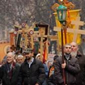 Православные в Киеве выступали против Евросоюза и за свободу Игоря Маркова
